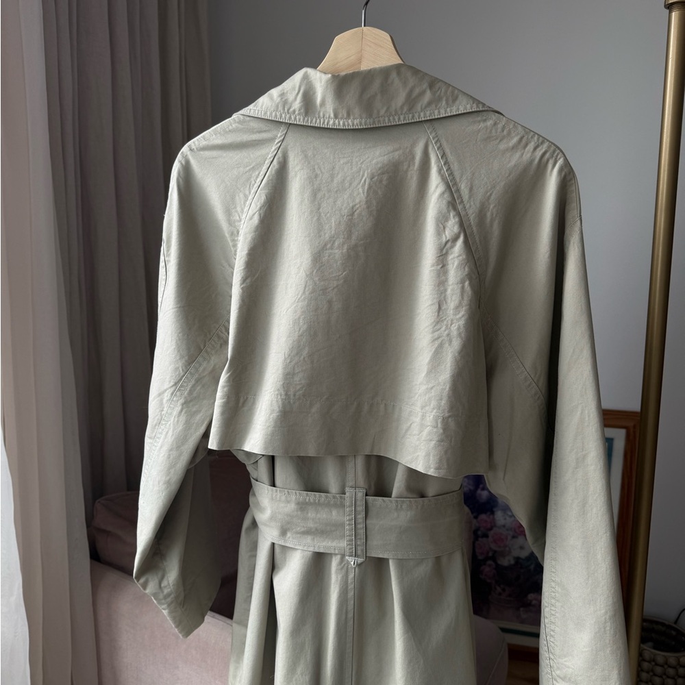 Mango Olive Light Trench Coat, S, Casual Chic - Picture 11 of 14
